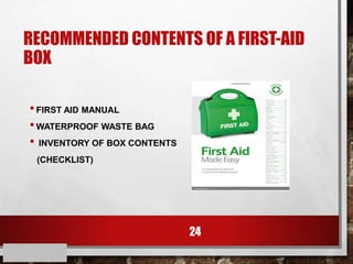 First Aid Container Categories Basic Occupational First Aid.ppt