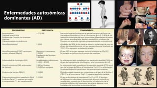 Enfermedades autosómicas
dominantes (AD)
 