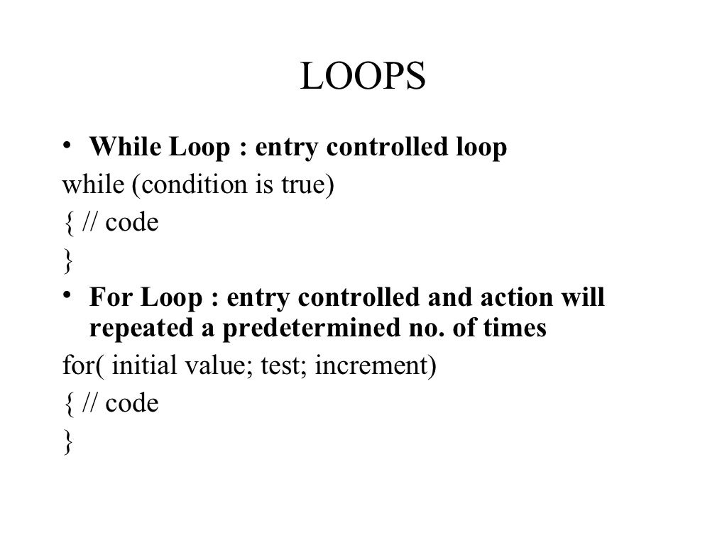 Basic of c &c++