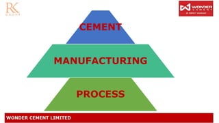 CEMENT
MANUFACTURING
PROCESS
 