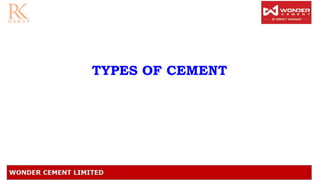TYPES OF CEMENT
 