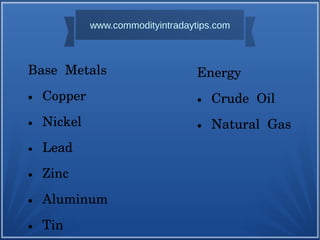 Basic of commodity market | PPT