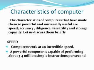 Basic of computers | PPTX | Computing | Technology & Computing