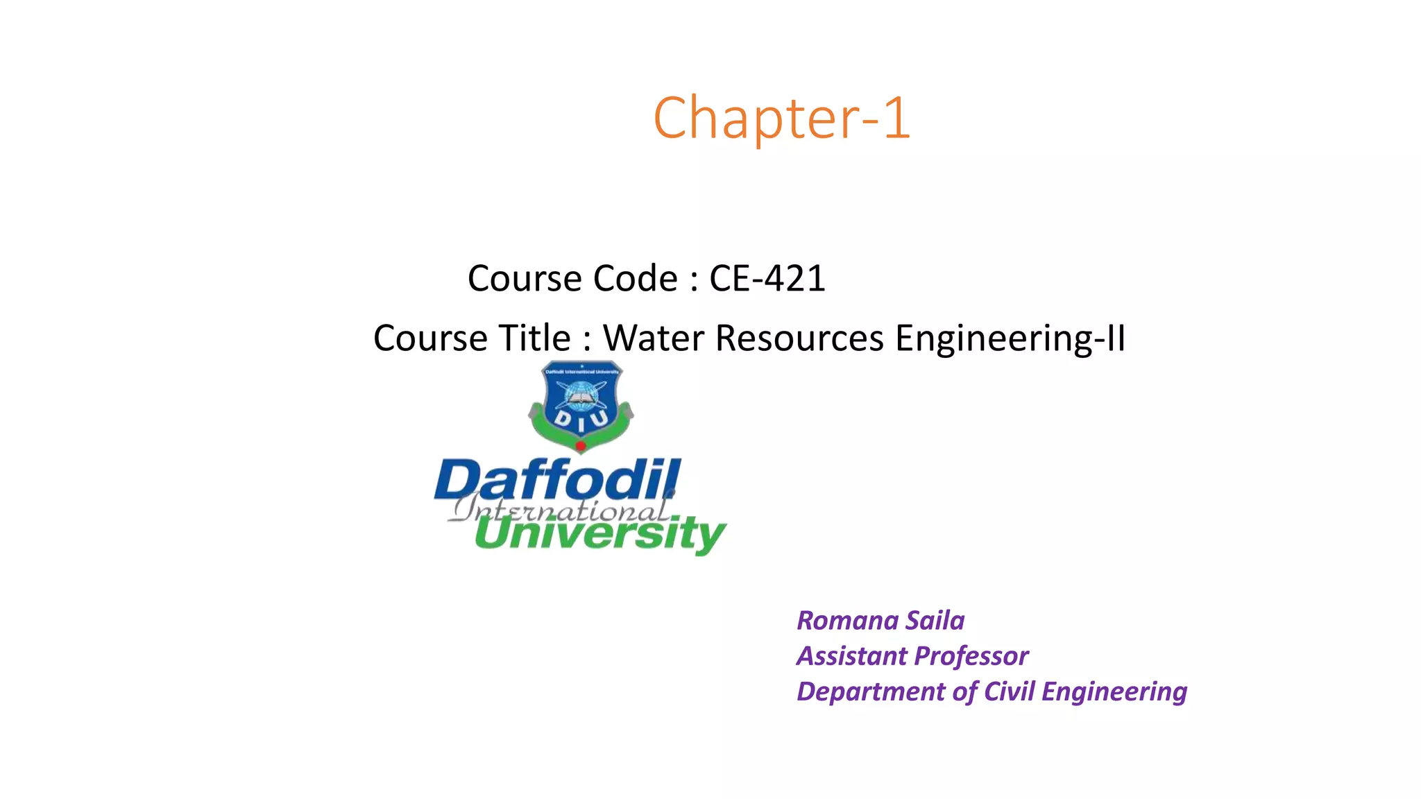 Basic of Open Channel Flow | PPT