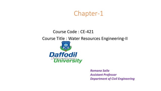Basic of Open Channel Flow | PPT