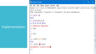 Basic of Python- Hands on Session | PPT