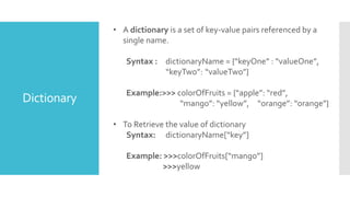 Basic of Python- Hands on Session | PPT