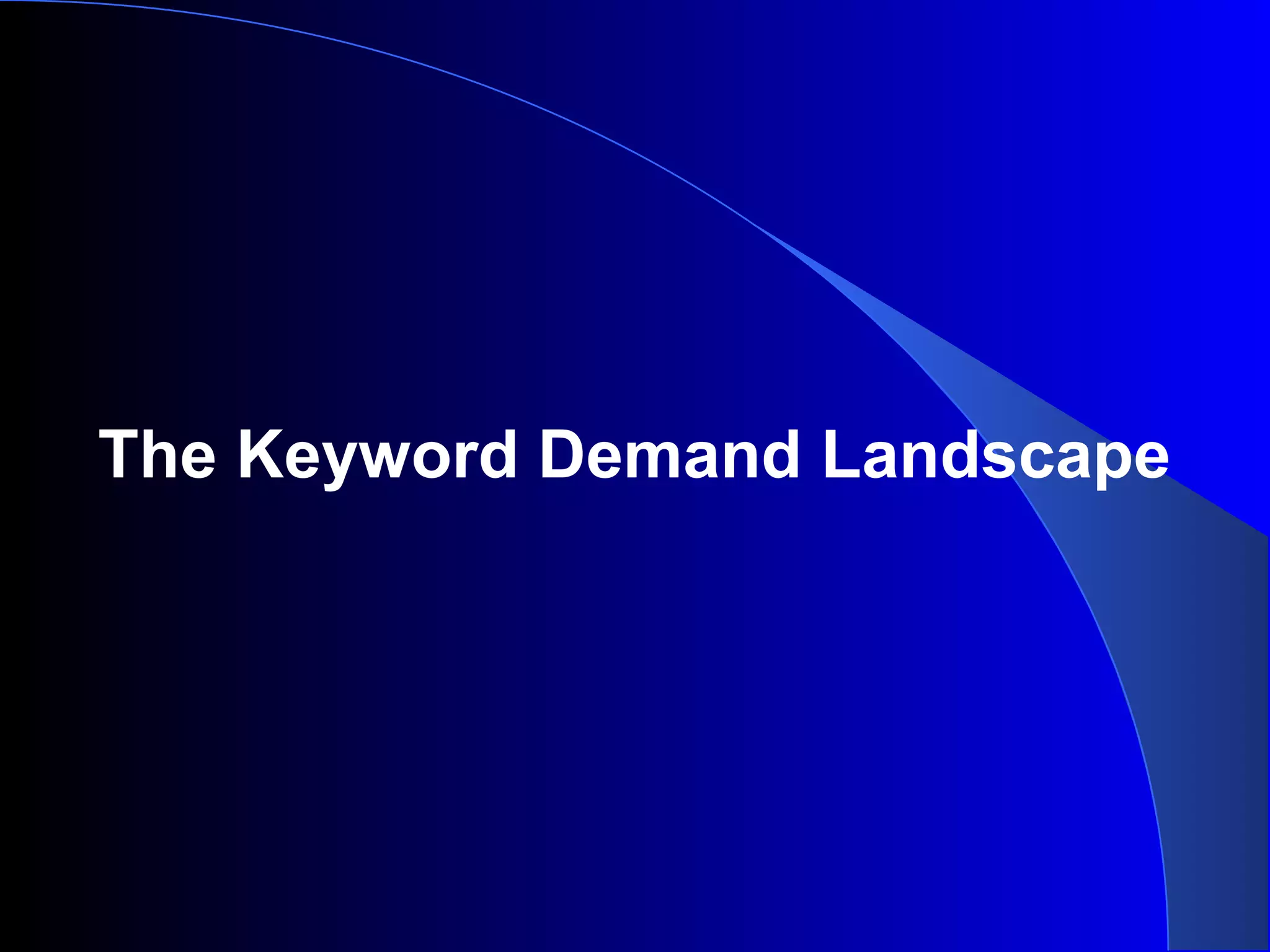 The Keyword Demand Landscape
 