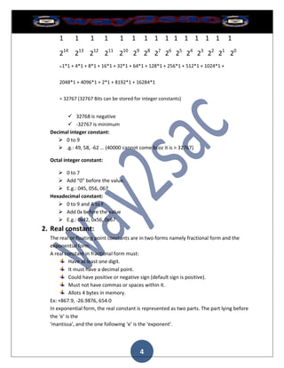 Basic of the C language | PDF