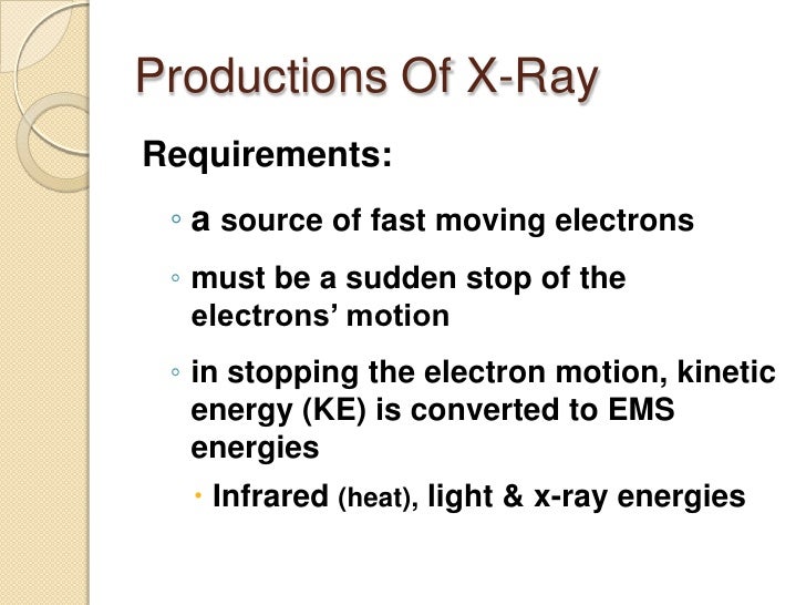 Basic of x ray production