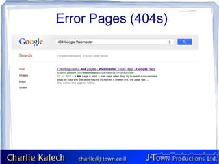 Error Pages (404s)
 
