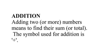 FOUR BASIC OPERATION in MATHEMATICS .pptx