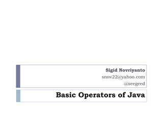 PPT3 - Basic Operators | PPTX