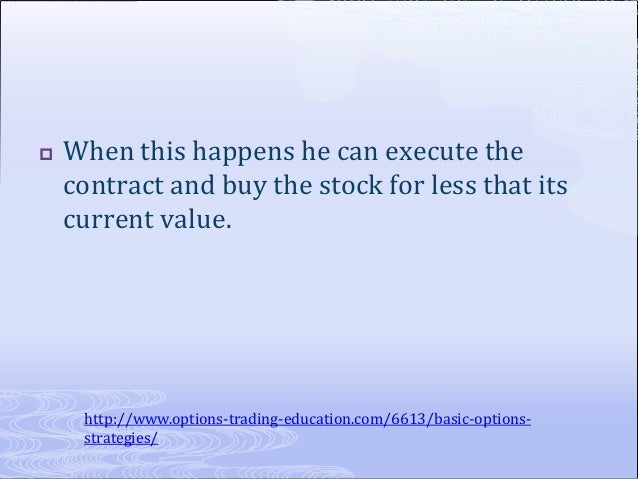 Basic strategies of options