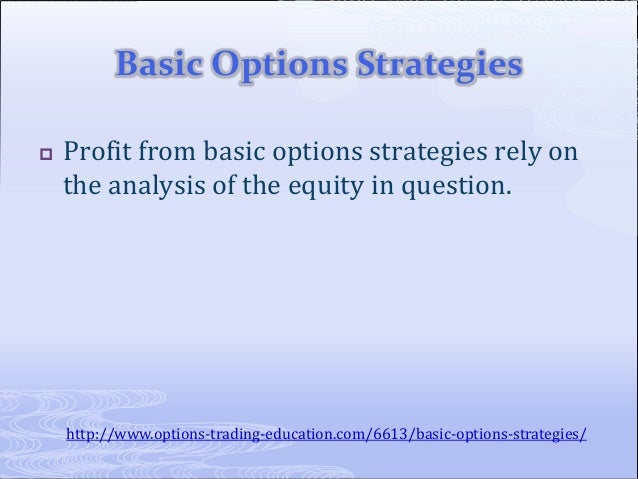 Basic options trading strategies