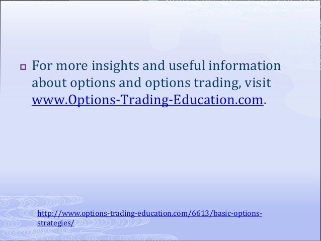 Basic strategies of options