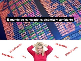 El mundo de los negocios es dinámico y cambiante
 