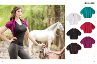 5 6
IG14
Torera
Con elástico en mangas
06 Café, 10 Negro, 96 Ivory, 72 Verde
Jade, 12 Rojo, 79 Arándano
Ch, Me, Gr, Xg
Poliéster, Rayón, Spandex
$129
PC9209098
CD43
Playera
Con resaque en espalda
10 Negro, 01 Blanco, 82 Plata Jaspe,
24 Verde Menta, 08 Azul Rey,
48 Coral Profundo, 44 Rojo Granada
Ch, Me, Gr, Xg
Poliéster, Rayón, Spandex
$99
PC4406981
RT66
Malla
Elástico en cintura, tela gruesa
10 Negro, 48 Coral Profundo,
46 Negro Jaspe
Ch, Me, Gr, Xg
Poliéster, Rayón, Spandex
$229
PC3016092
 