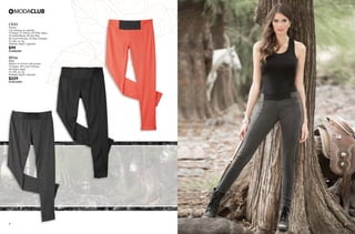 7 8
CD43
Playera
Con resaque en espalda
10 Negro, 01 Blanco, 82 Plata Jaspe,
24 Verde Menta, 08 Azul Rey,
48 Coral Profundo, 44 Rojo Granada
Ch, Me, Gr, Xg
Poliéster, Rayón, Spandex
$99
PC4406981
RT66
Malla
Elástico en cintura, tela gruesa
10 Negro, 48 Coral Profundo,
46 Negro Jaspe
Ch, Me, Gr, Xg
Poliéster, Rayón, Spandex
$229
PC3016092
 