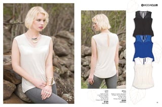 15 16
AI99
Blusón
Detalle de mesh
en hombros y espalda
96 Ivory, 10 Negro,
55 Azul Imperial
Ch, Me, Gr, Xg
Poliéster, Rayón, Spandex
$169
PC6311898
RT66
Malla
Elástico en cintura, tela gruesa
10 Negro, 48 Coral Profundo,
46 Negro Jaspe
Ch, Me, Gr, Xg
Poliéster, Rayón, Spandex
$229
PC3016092
 