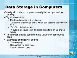Basic overview of information technology and uses | PPSX | Data Storage ...