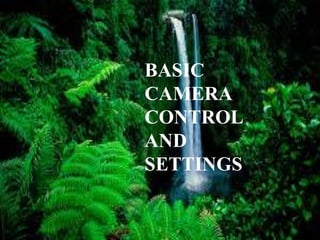 BASIC
CAMERA
CONTROL
AND
SETTINGS
 