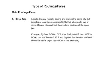 Exercise 2 – One Way Fare Construction with BHC