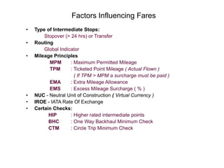 Exercise  1 – RT/CT Fare Construction without CTM