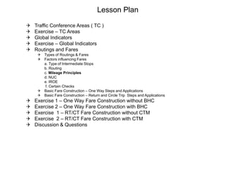 Lesson PlanTraffic Conference Areas ( TC )