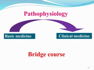 Pathophysiology
Bridge course
Basic medicine Clinical medicine
13
 