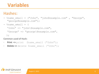Basic perl programming | PPT