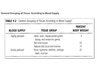 General Grouping of Tissue According to Blood Supply
 