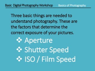 Basic photography workshop | PDF