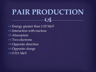 Radiation and interaction of radiation with matter | PPTX