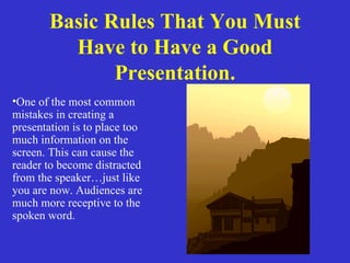 Basic Power Point Guidelines | PPT