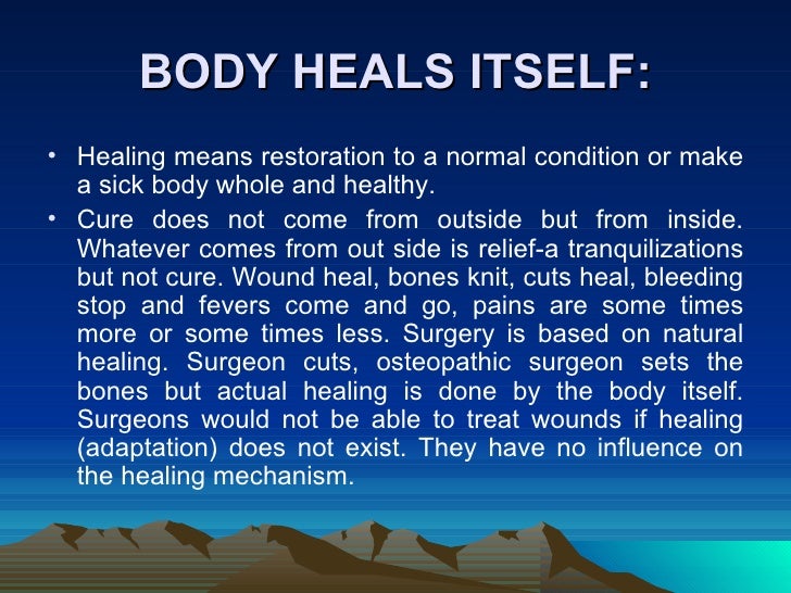 Basic Principal Of Naturopathy