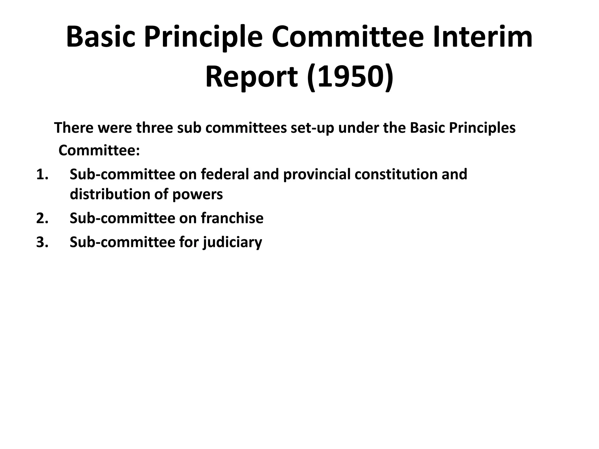 Basic principle committee_interim_report_1950 | PPTX | Law