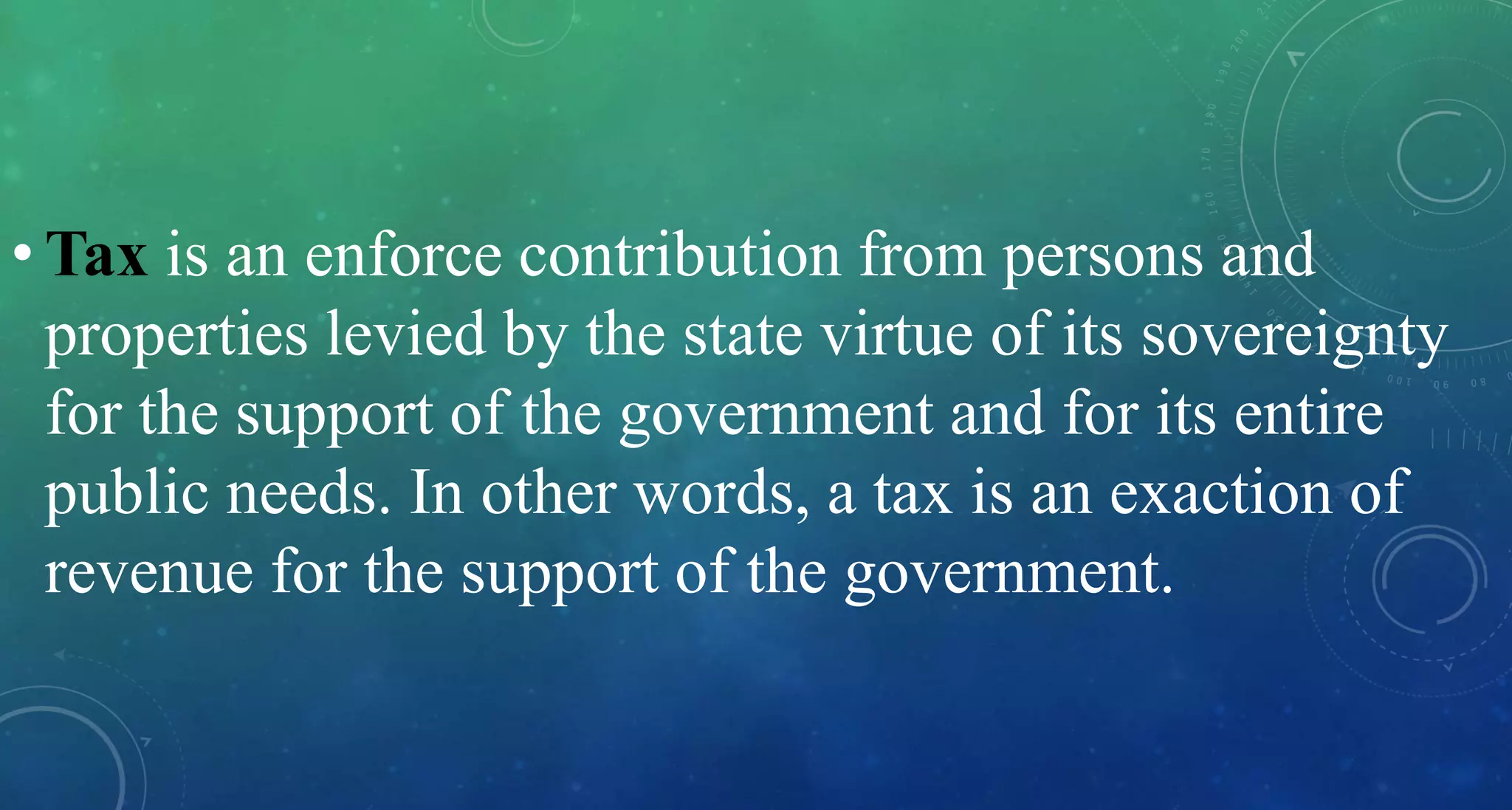 Basic principle of sound tax system PPT