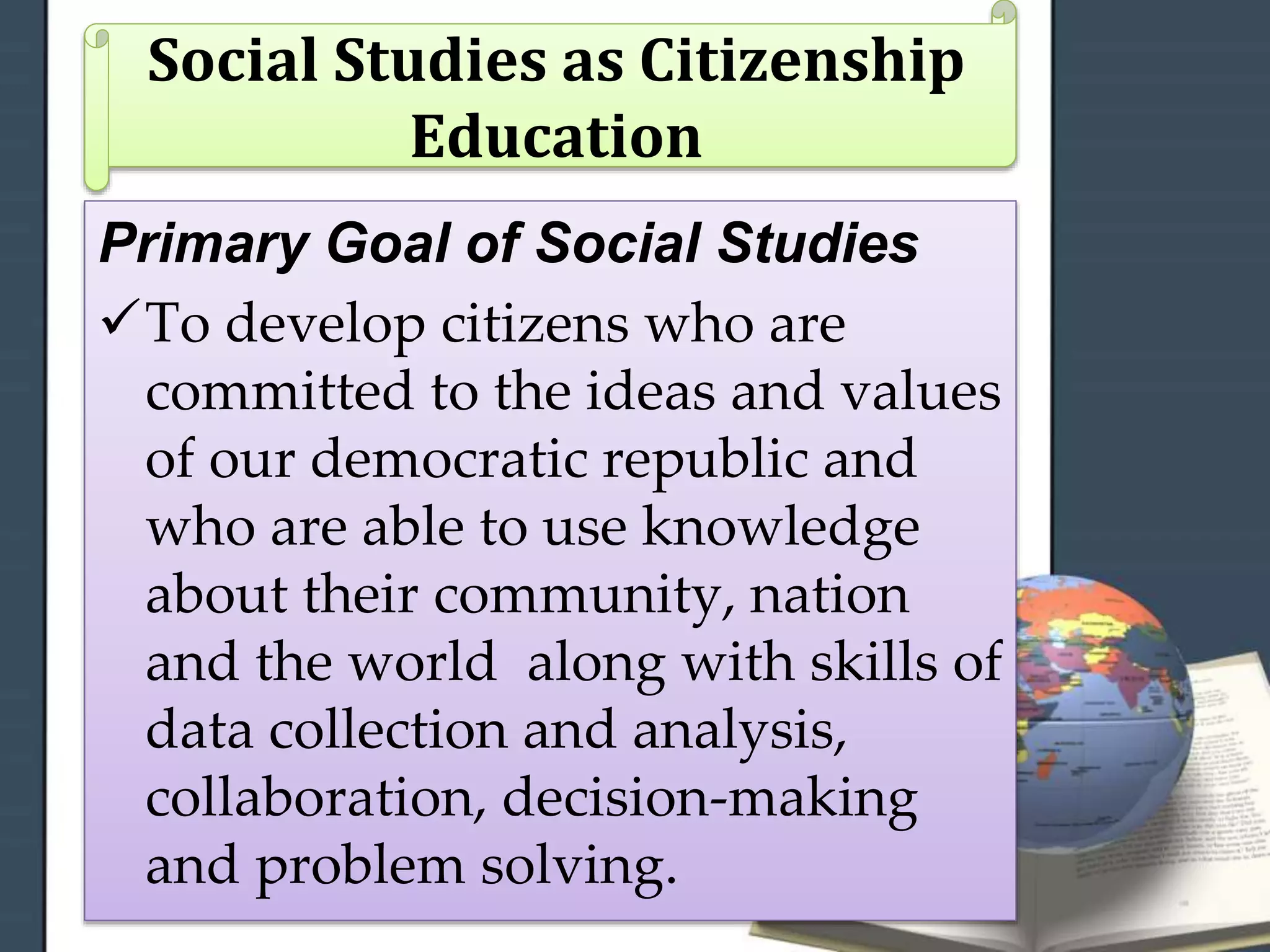 Basic principles and theories of teaching learning social studies ...