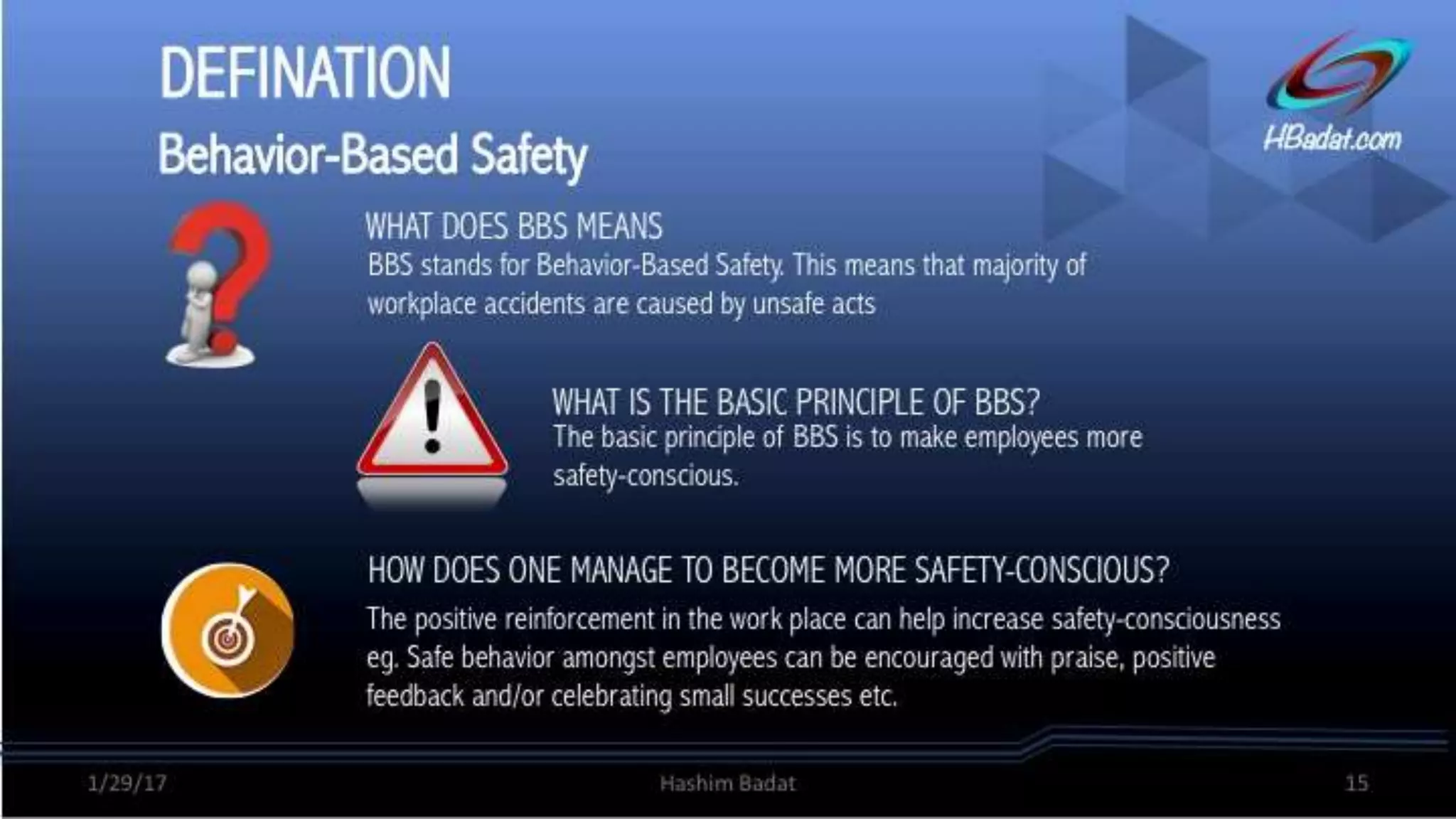 Principles of Behavior Based Safety (BBS) | PPTX
