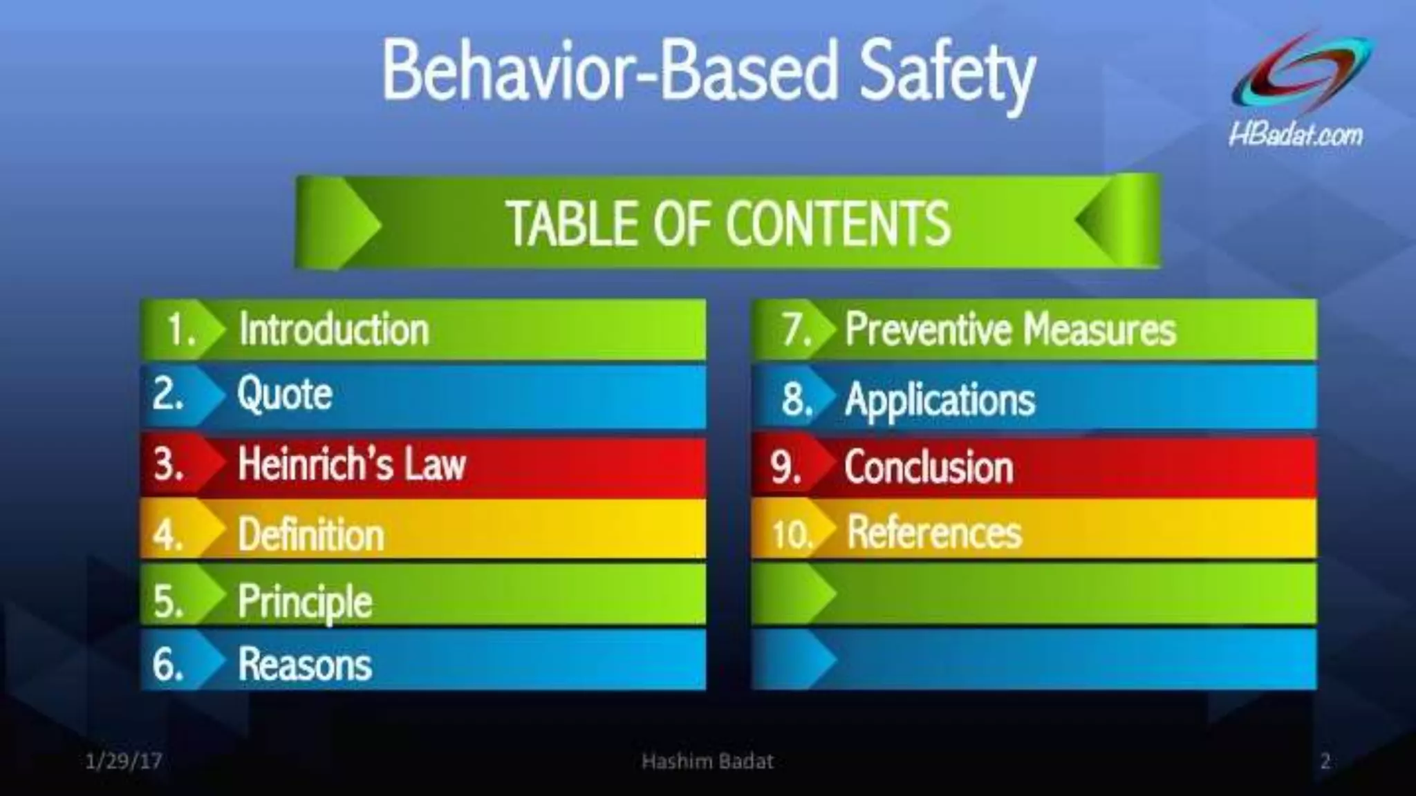 Principles of Behavior Based Safety (BBS) | PPTX