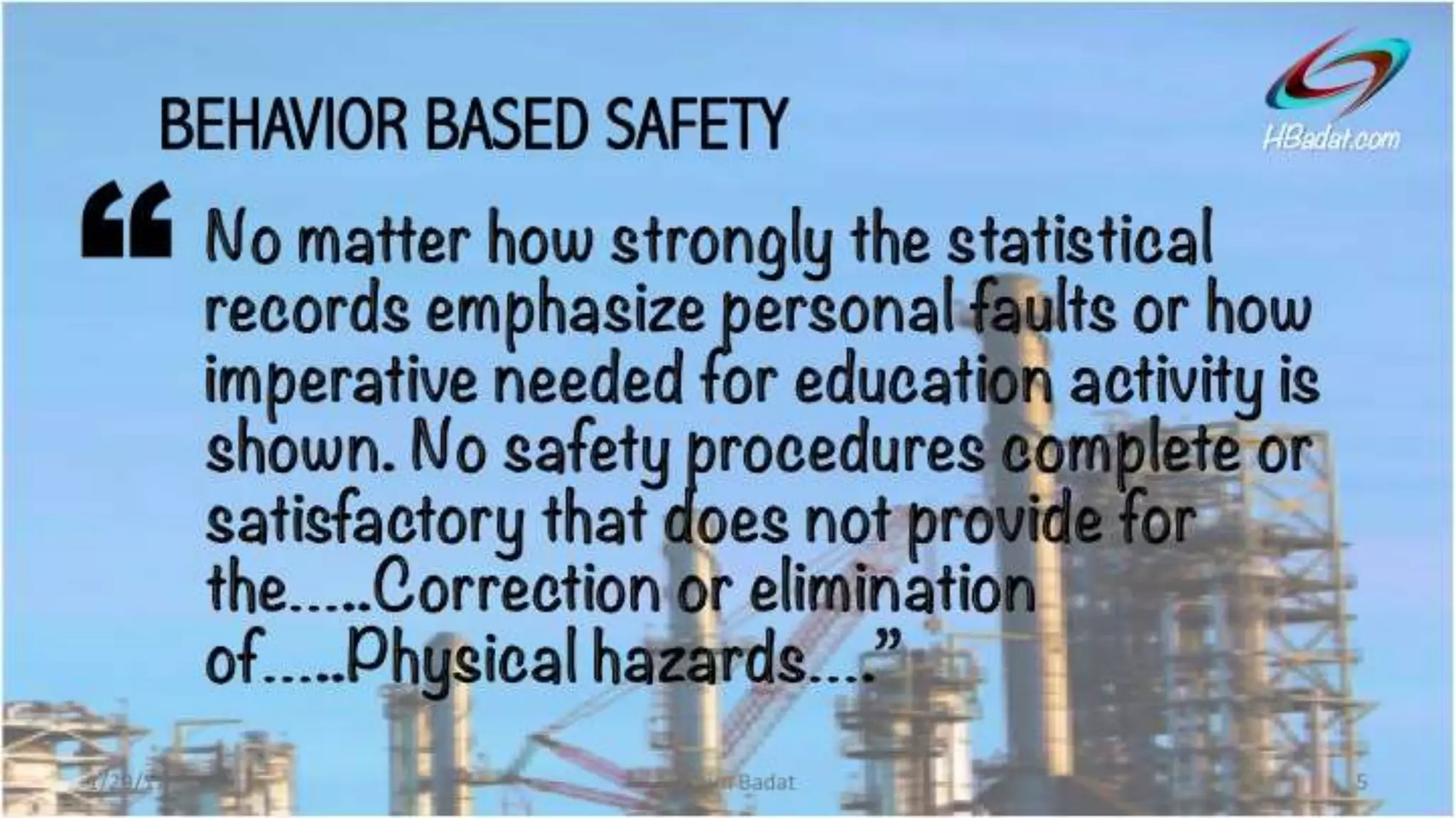 Principles of Behavior Based Safety (BBS) | PPTX