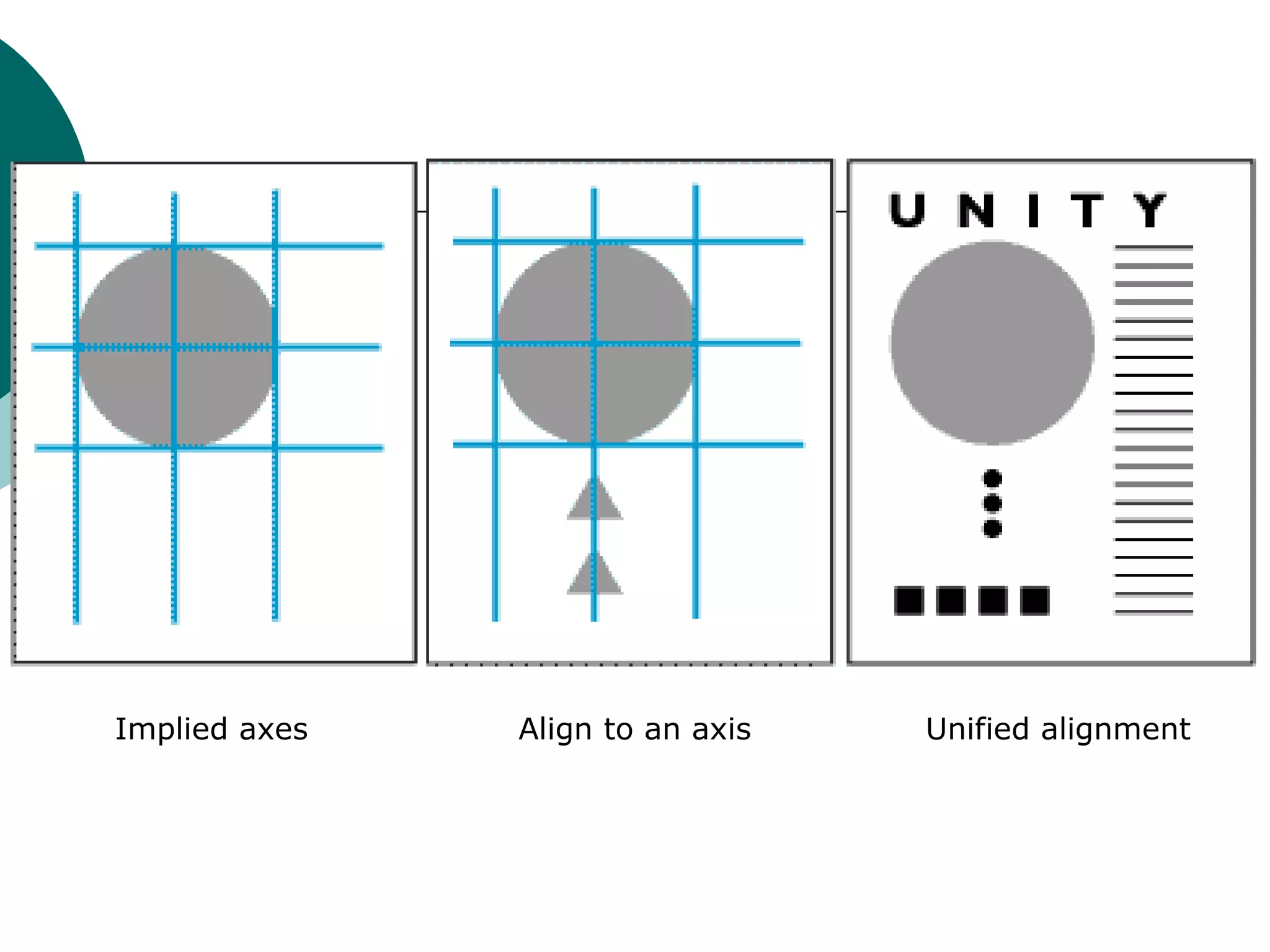 Implied axes Align to an axis Unified alignment
 