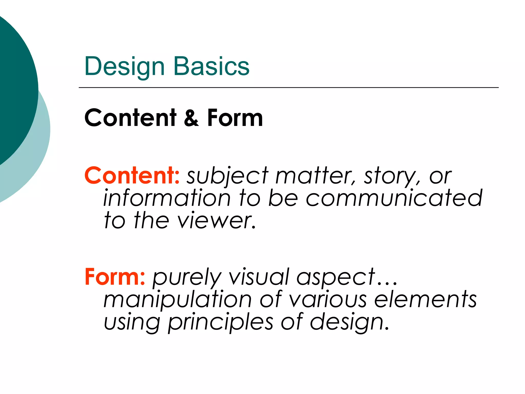 Basic principles of design | PPT