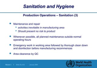 Comprehensive Guide to Sanitation and Hygiene in GMP Practices | PPT
