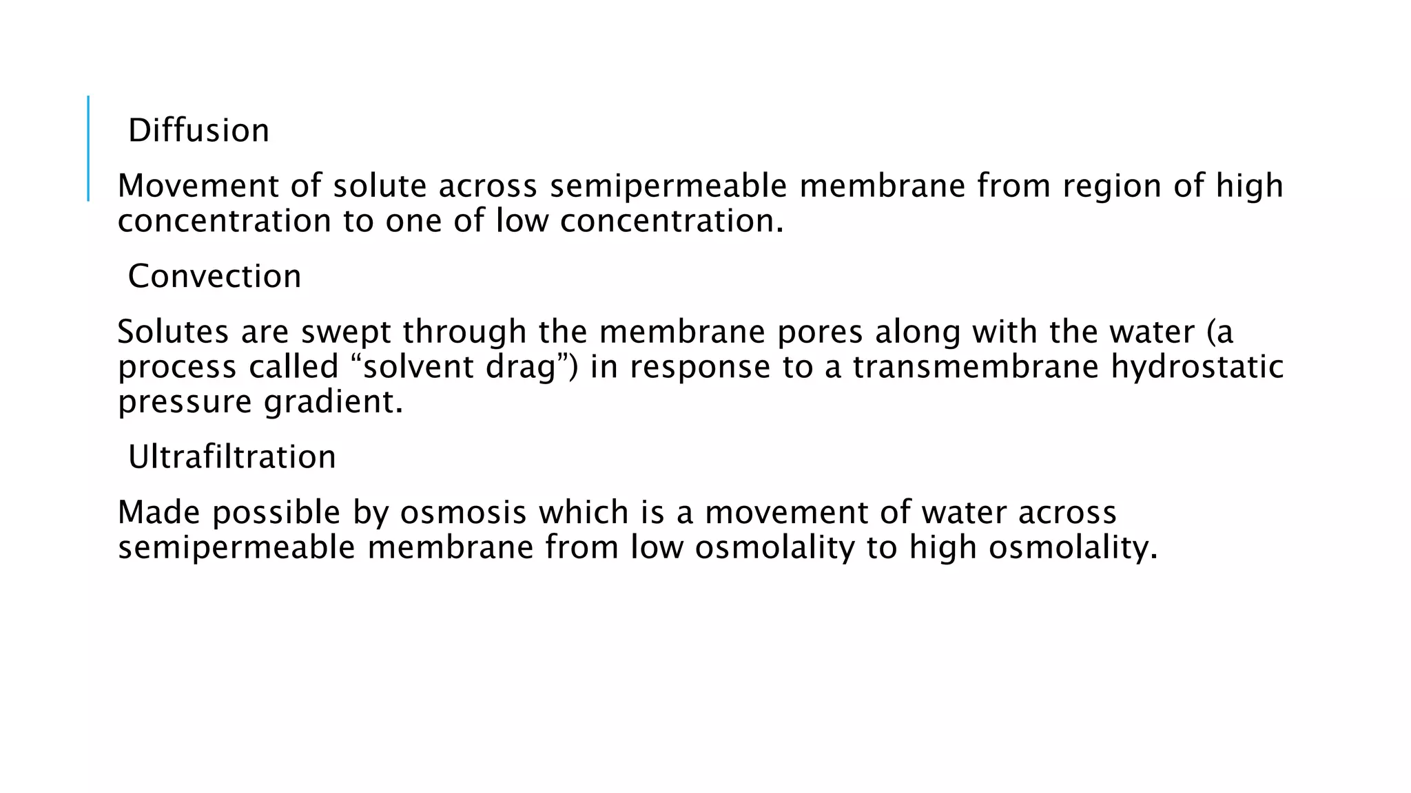 Basic principles of haemodialysis | PPTX