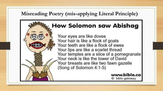 Misreading Poetry (mis-applying Literal Principle)
 