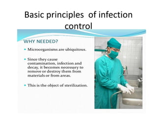 Basic principles of infection
control
 