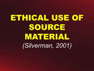 Basic Principles of Research Ethics | PPTX