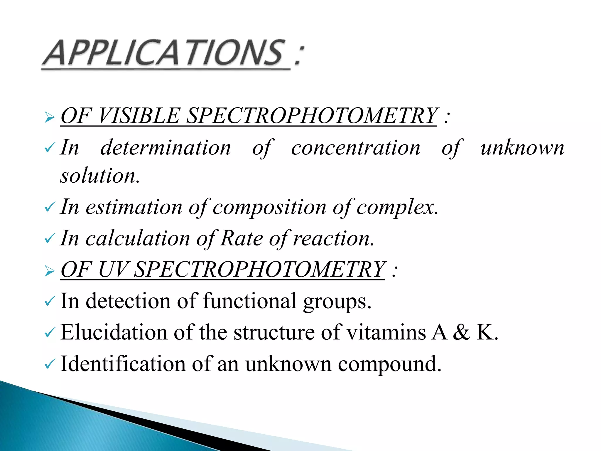 Basic principle of spectrophotometry & colorimetry PPT